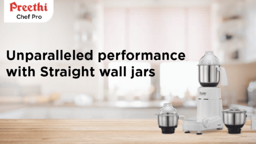 Preethi Chef Pro, MG-128, 750 Watt, 3 Jars, 5 year motor warranty, 2 years product guarantee, Life Long free service (White) - Image 3